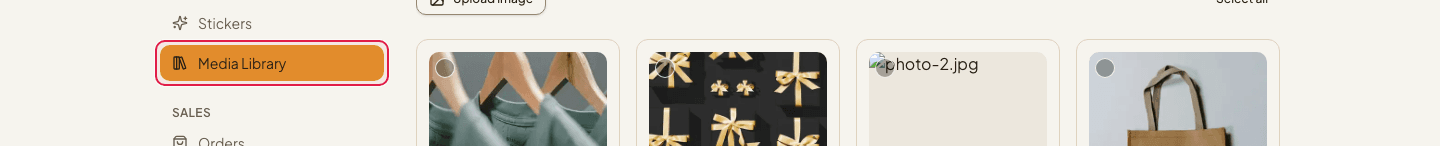 The admin sidebar with the Media Library item highlighted